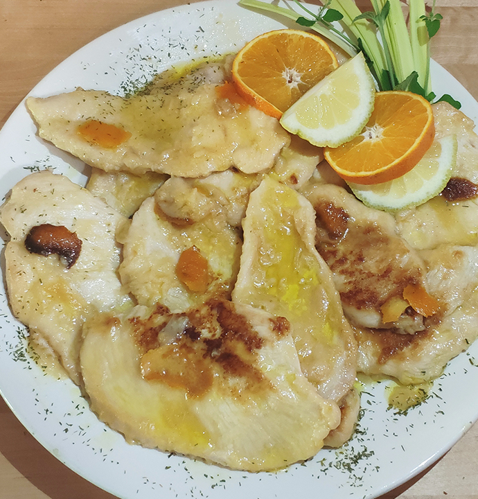 Scaloppine all’arancia